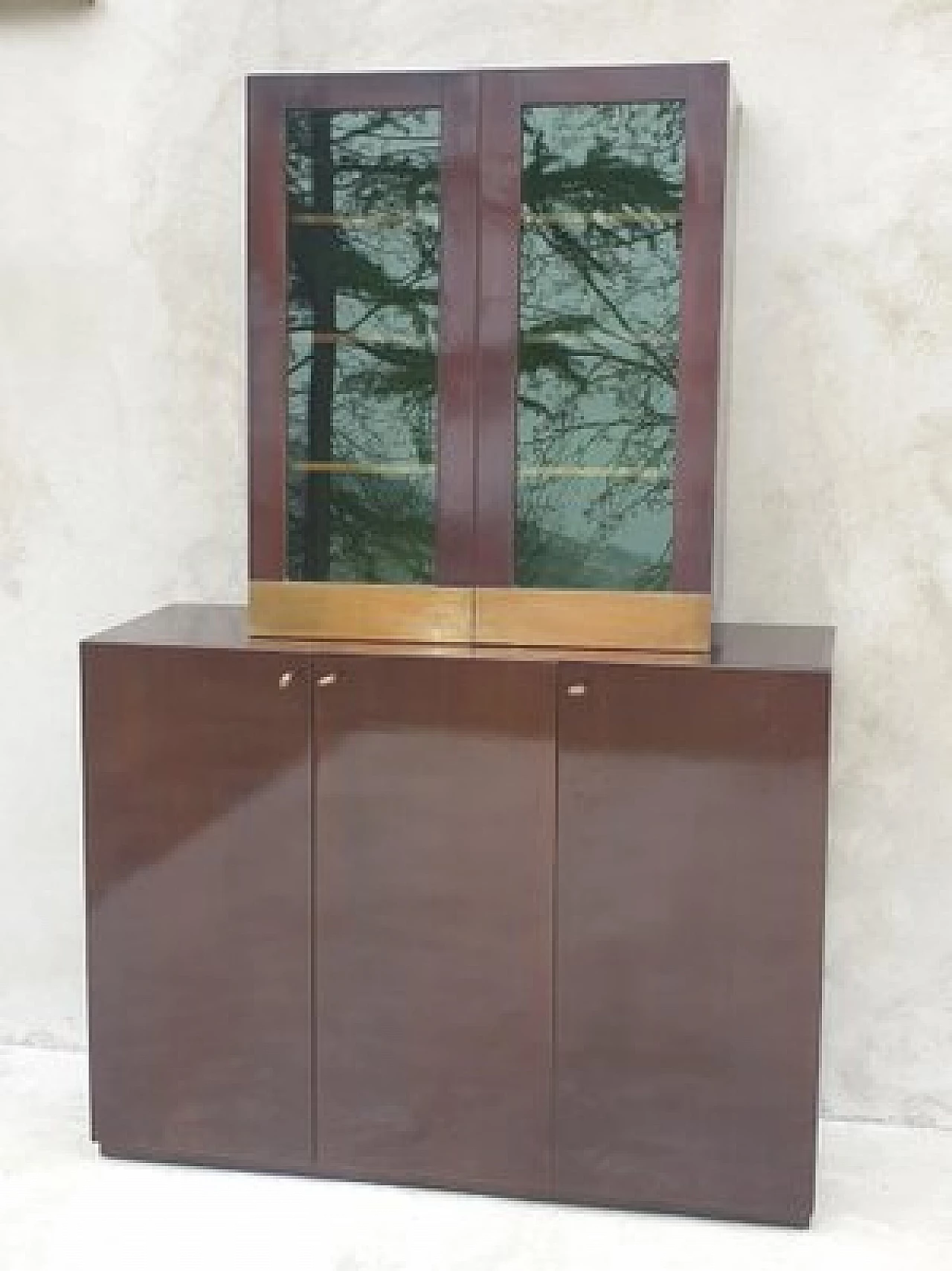 Bar cabinet with refrigerator and display case by Dino Cavalli for Trentic, 1960s 2