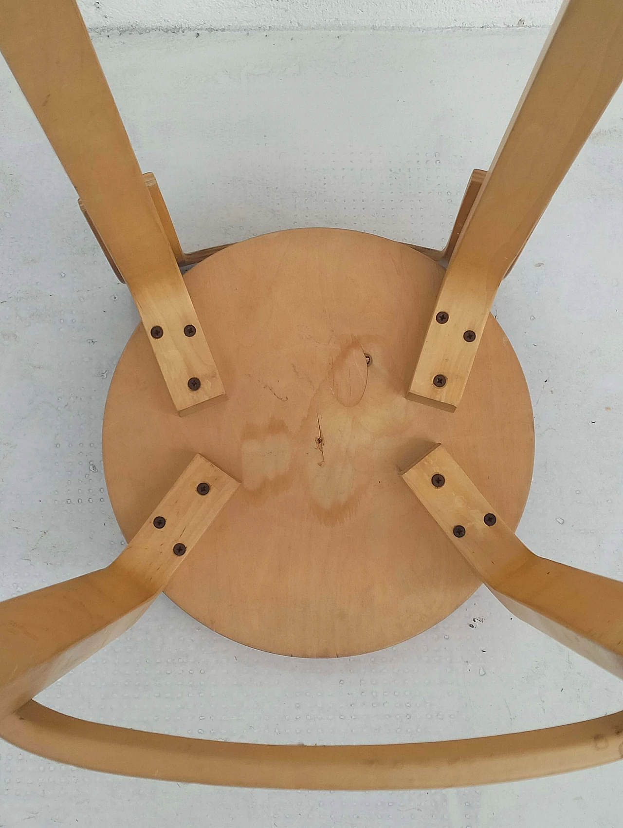 K65 bent birch plywood stool by Alvar Aalto for Artek, 1970s 8