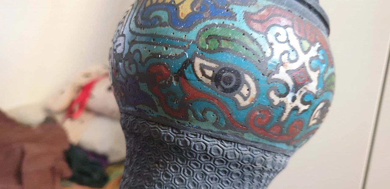 Inlaid and enamelled brass candlestick, 19th century 17