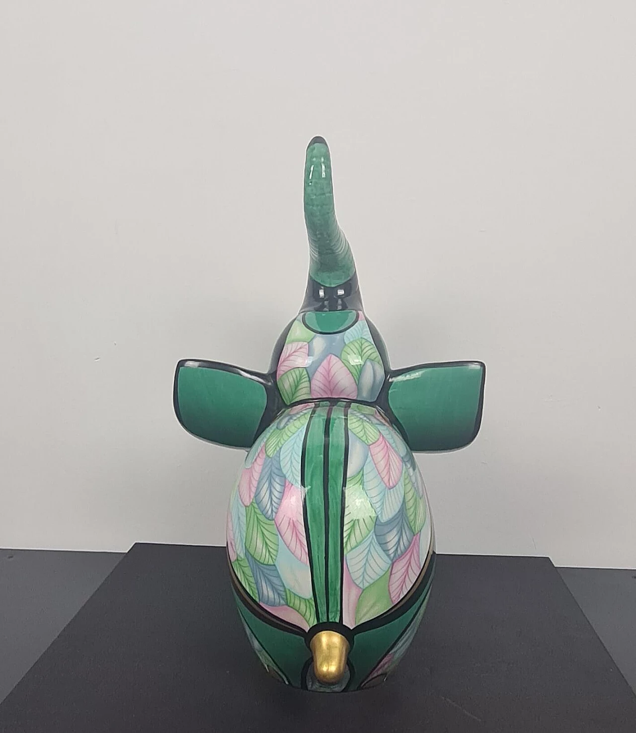 Scultura in porcellana di Elefante de Le Porcellane Firenze, anni '90 3