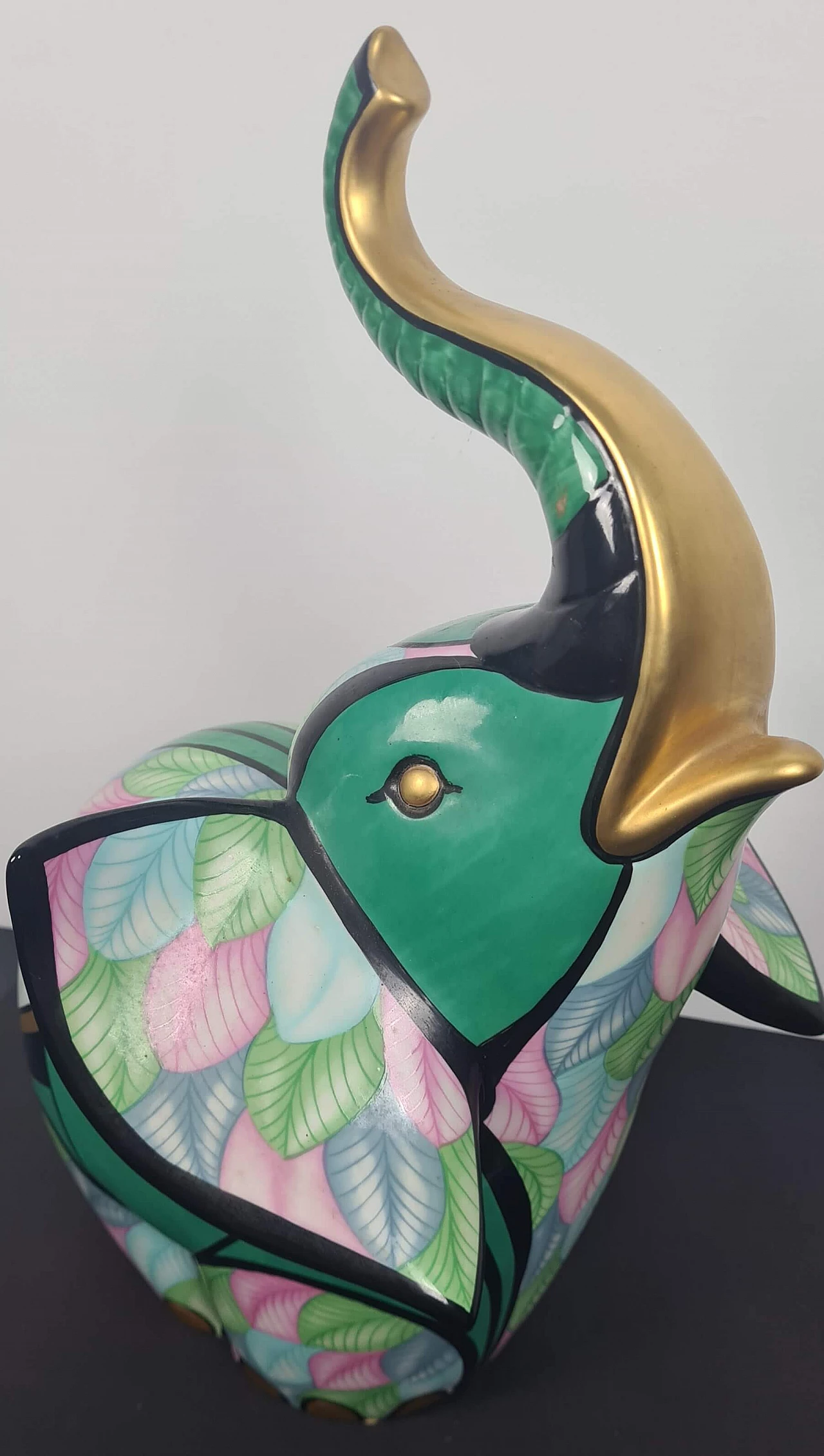 Scultura in porcellana di Elefante de Le Porcellane Firenze, anni '90 6