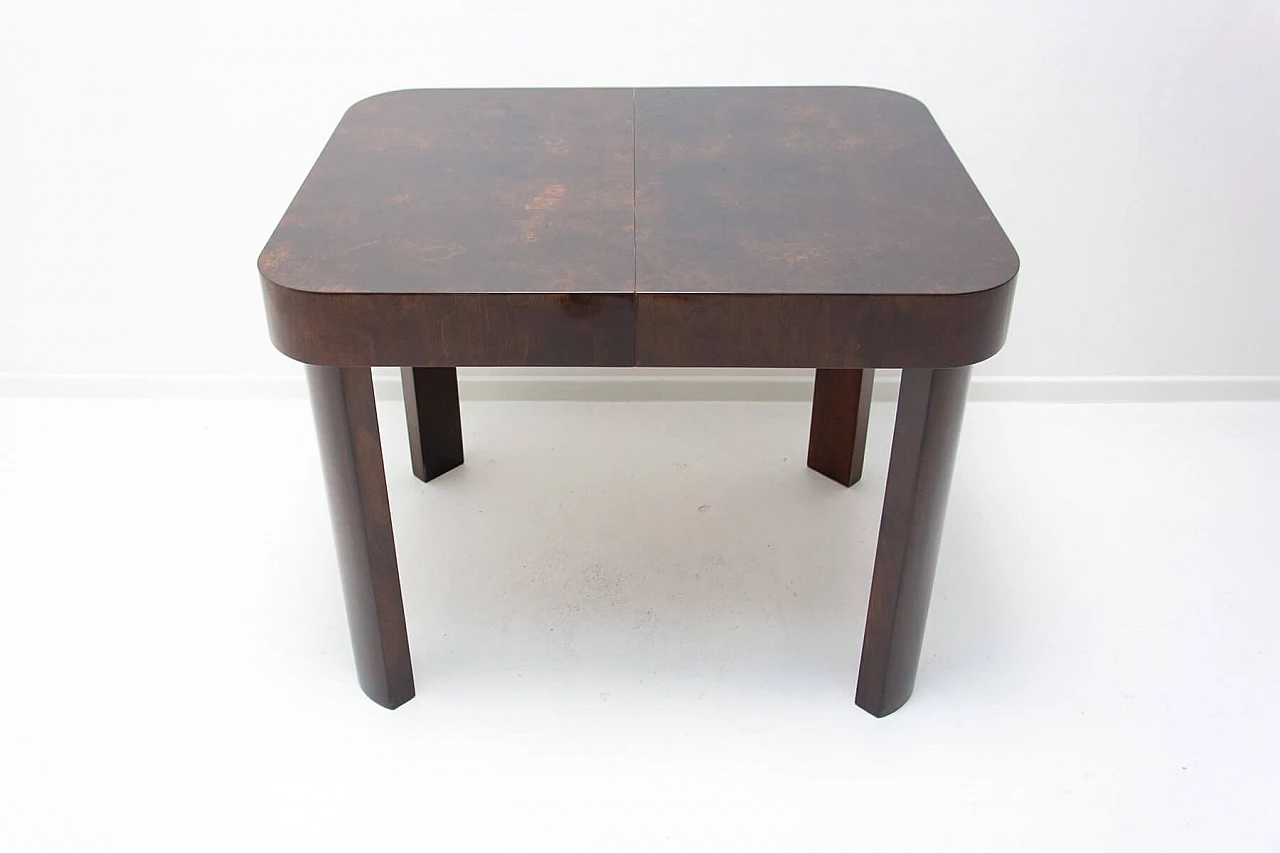 Art Deco walnut adjustable table by Jindrich Halabala, 1940s 6