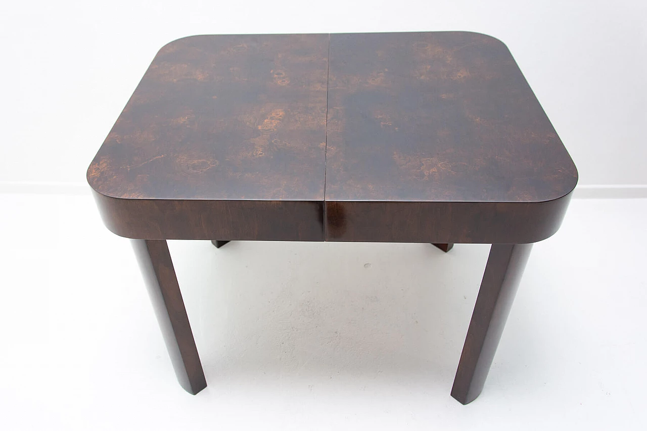 Art Deco walnut adjustable table by Jindrich Halabala, 1940s 7