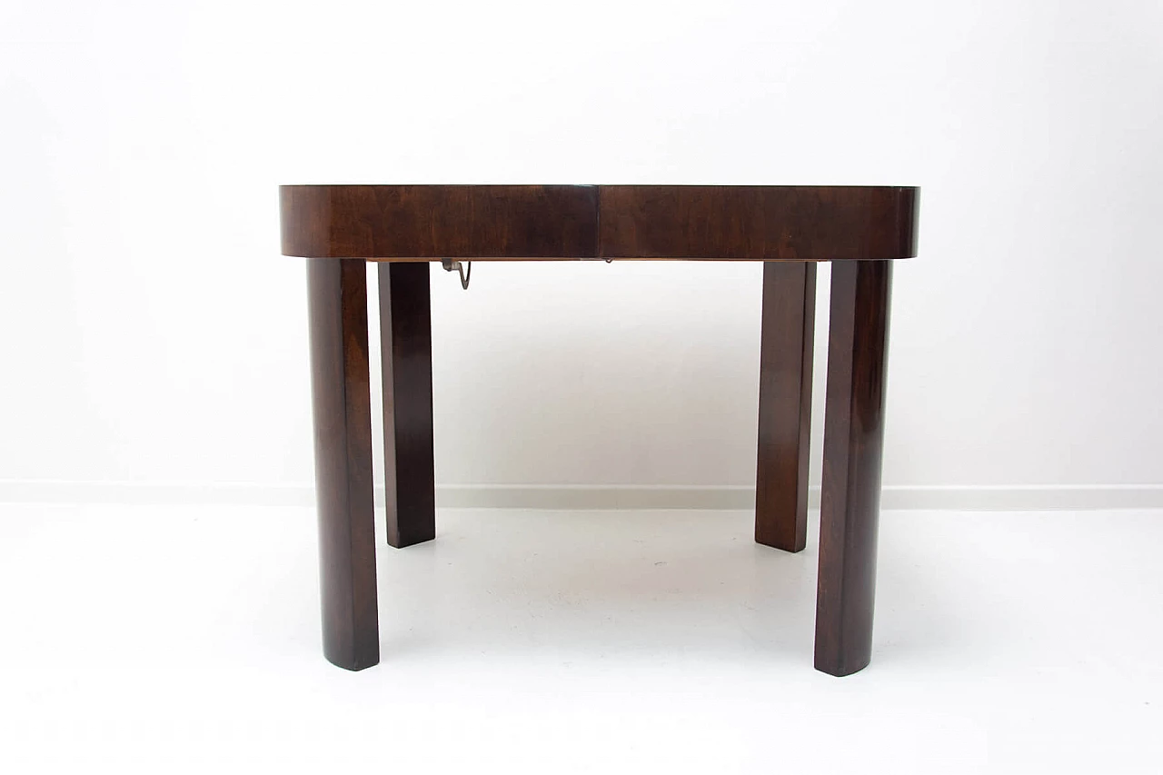 Art Deco walnut adjustable table by Jindrich Halabala, 1940s 20