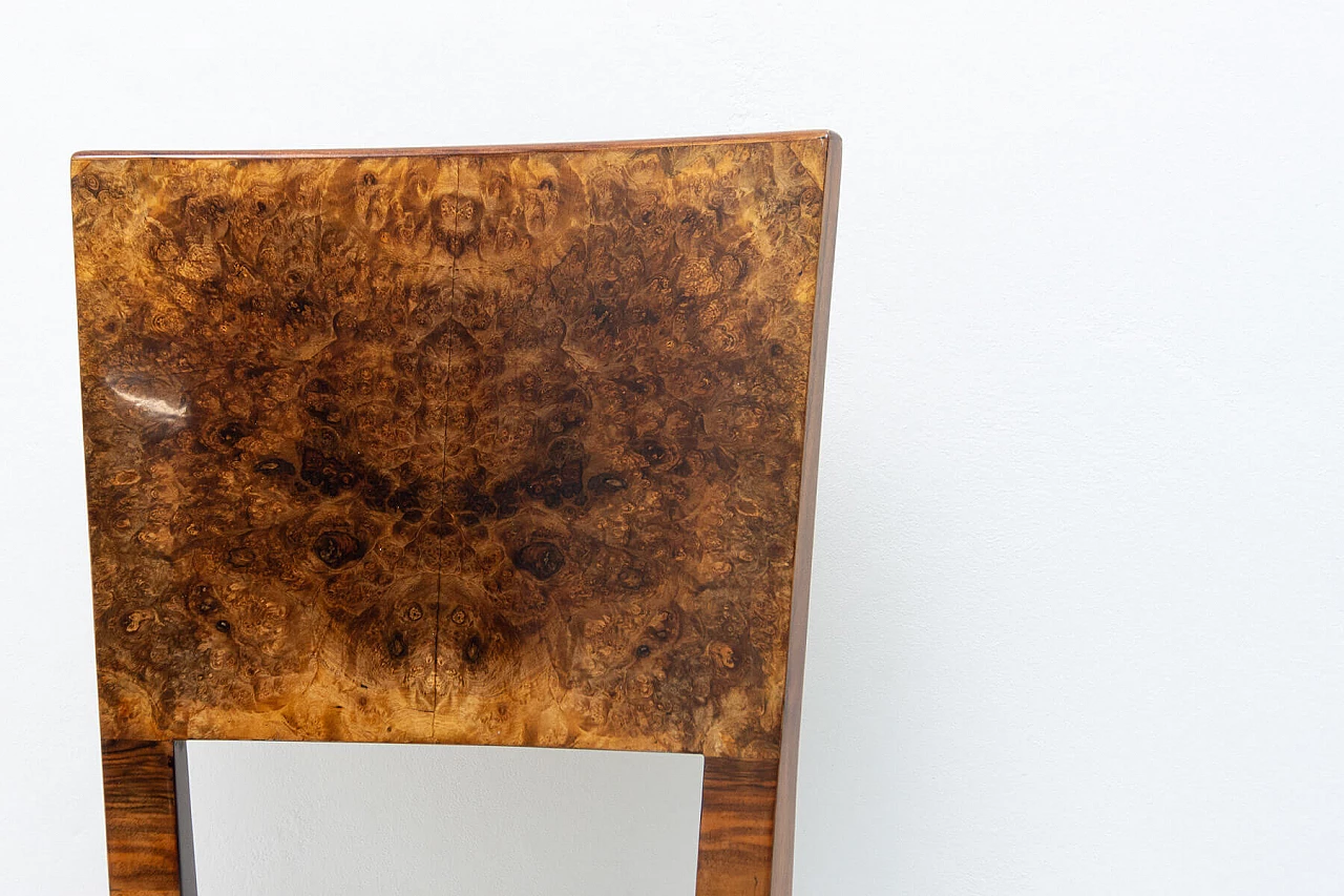 4 Art Deco walnut dining chairs, 1930s 13