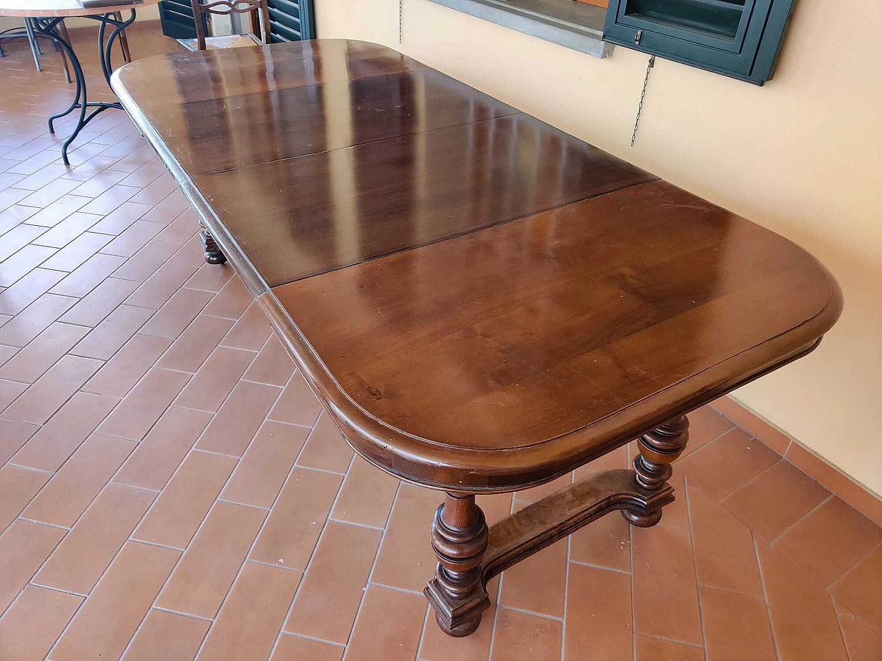 Tavolo francese allungabile in noce nazionale, '800 4