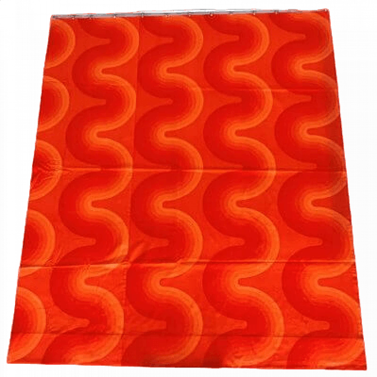 Orange patterned fabric by Verner Panton, 1970s 14