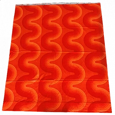 Orange patterned fabric by Verner Panton, 1970s