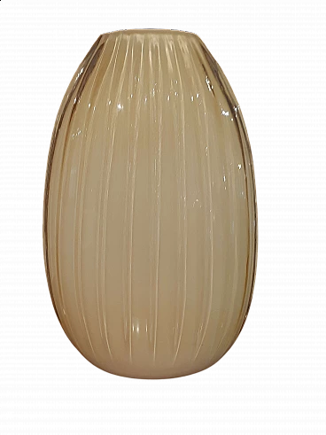 Vaso ovale in vetro soffiato, anni 2000