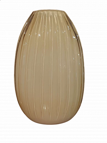 Oval blown glass vase, 2000s