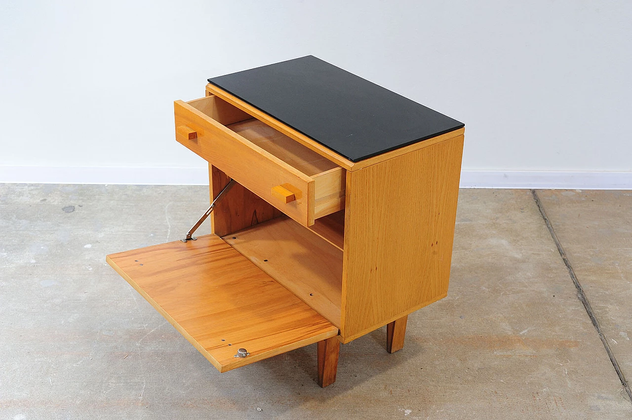 Pair of wooden bedside tables by Frantisek Mezulanik for Nový Domov, 1970s 15