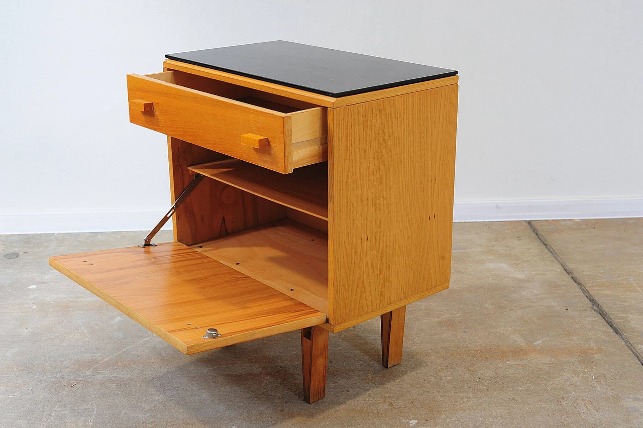 Pair of wooden bedside tables by Frantisek Mezulanik for Nový Domov, 1970s 16