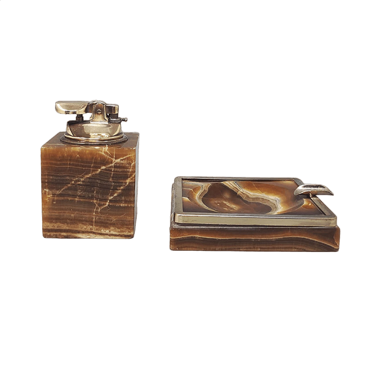 Onyx ashtray and lighter, 1970s 10