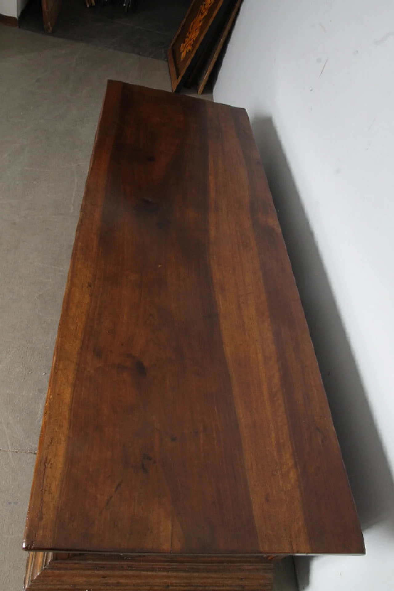 Cassapanca in noce, fine '600 10