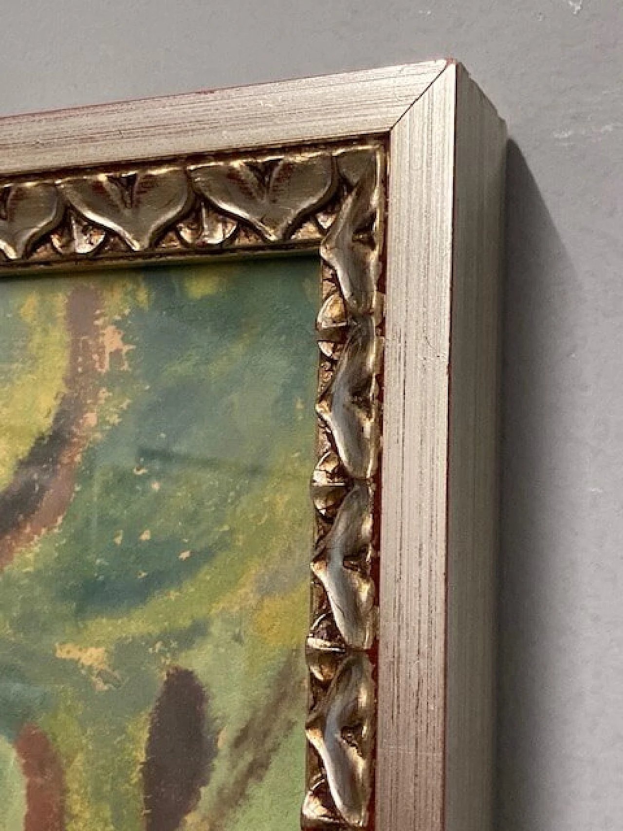 Giuseppe Serafini, Contadini nei campi, olio su cartone, 1973 8