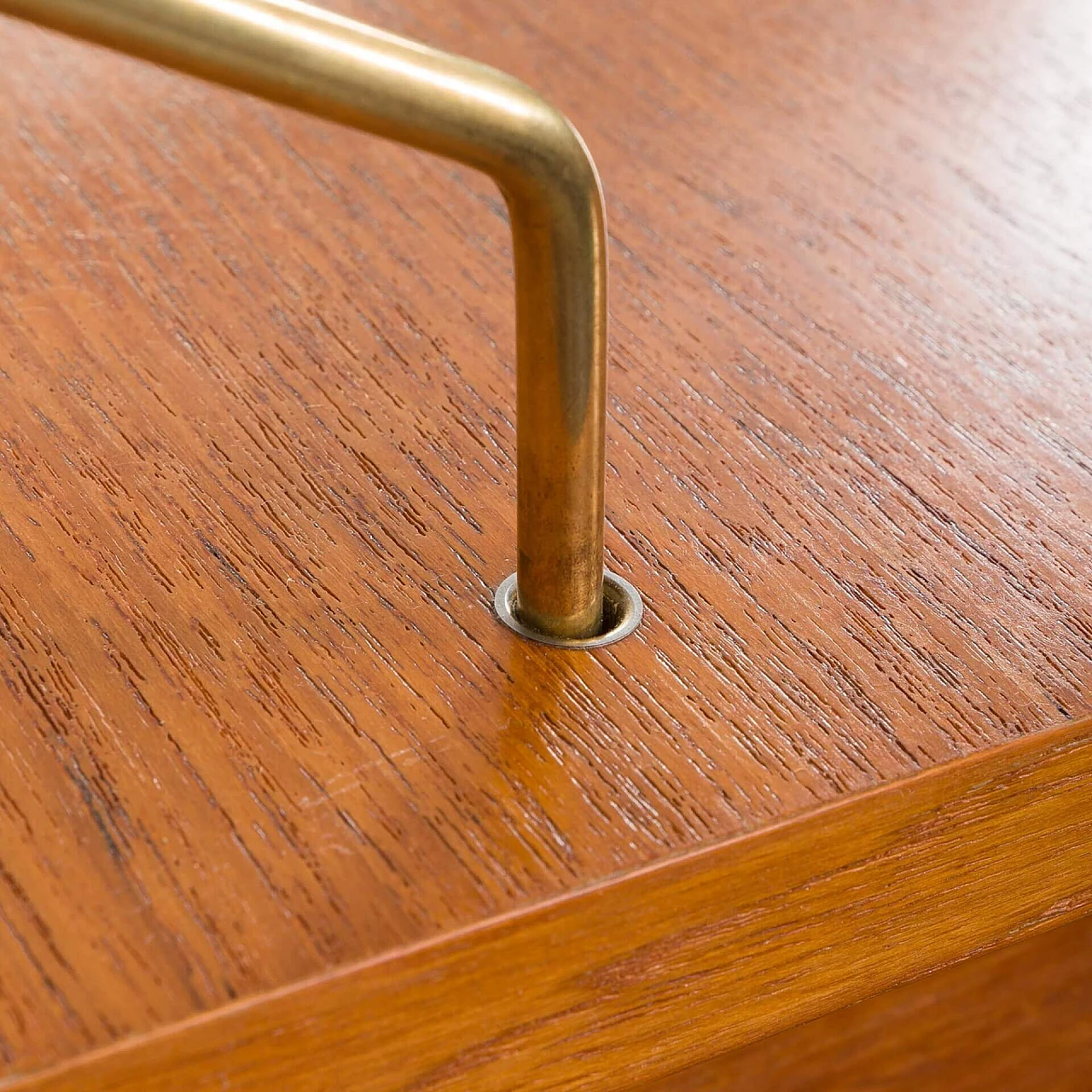 Libreria danese a parete in teak con scrivania di Preben Sorensen per PS System, anni '60 10