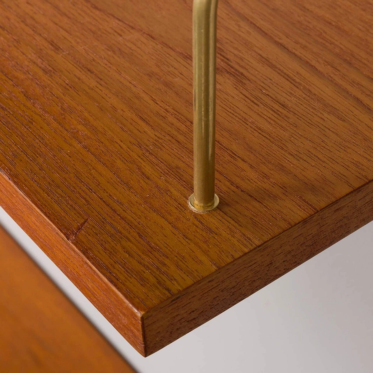 Libreria danese a parete in teak con scrivania di Preben Sorensen per PS System, anni '60 11