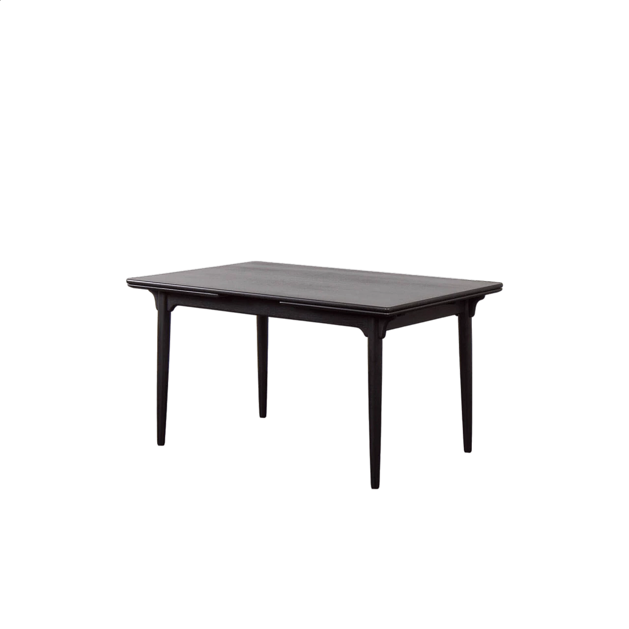 Danish extending table in teak veneer and lacquered black, 1960s 13