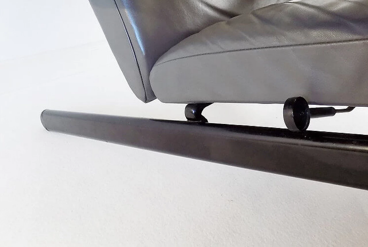 Poltrona lounge Kilkis in pelle di Ammanati & Vitelli per Brunati, anni '80 5