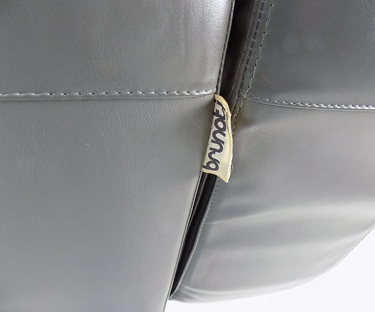 Poltrona lounge Kilkis in pelle di Ammanati & Vitelli per Brunati, anni '80 11