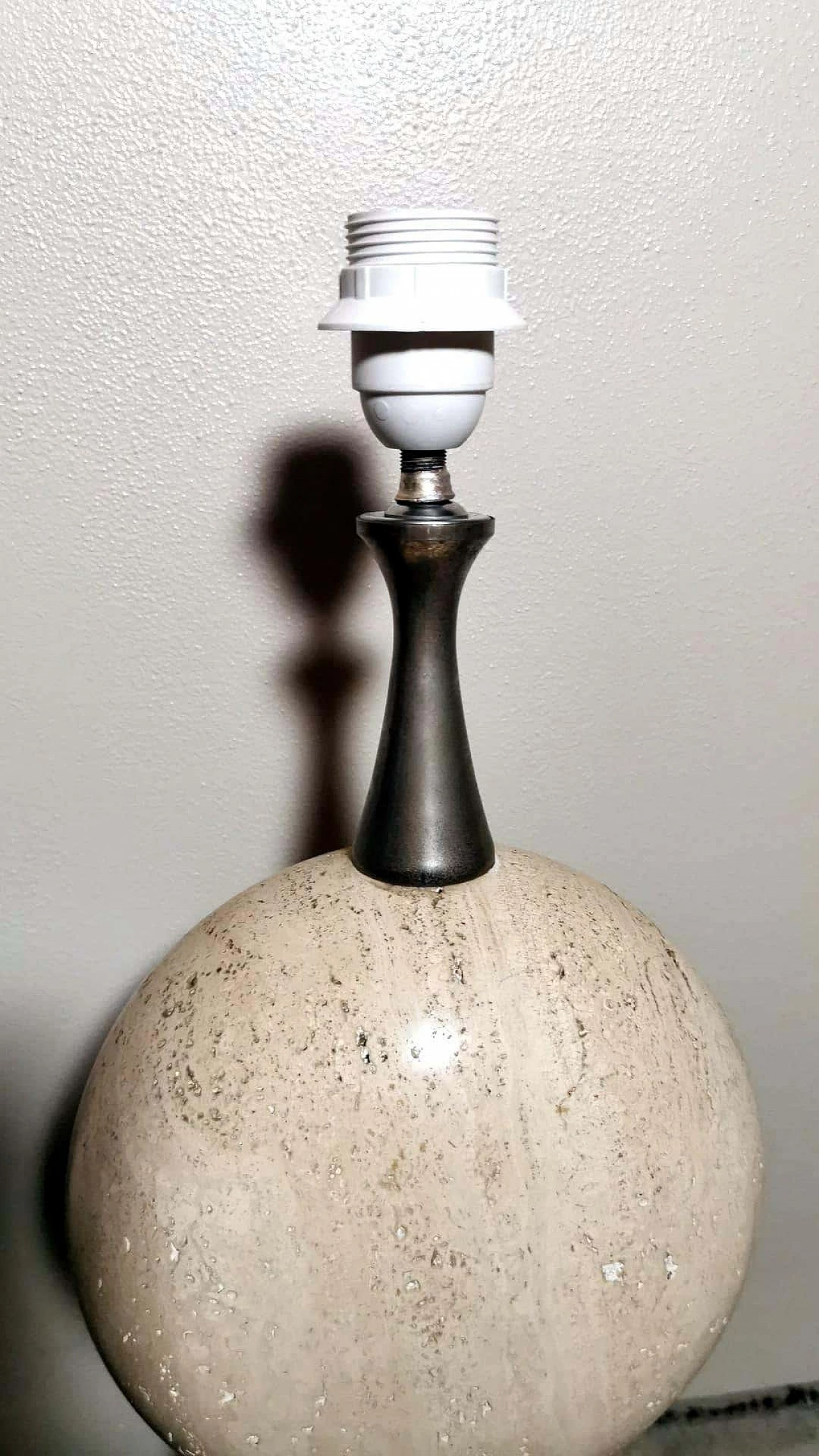 Travertine table lamp by Philippe Barbier, 1960s 8