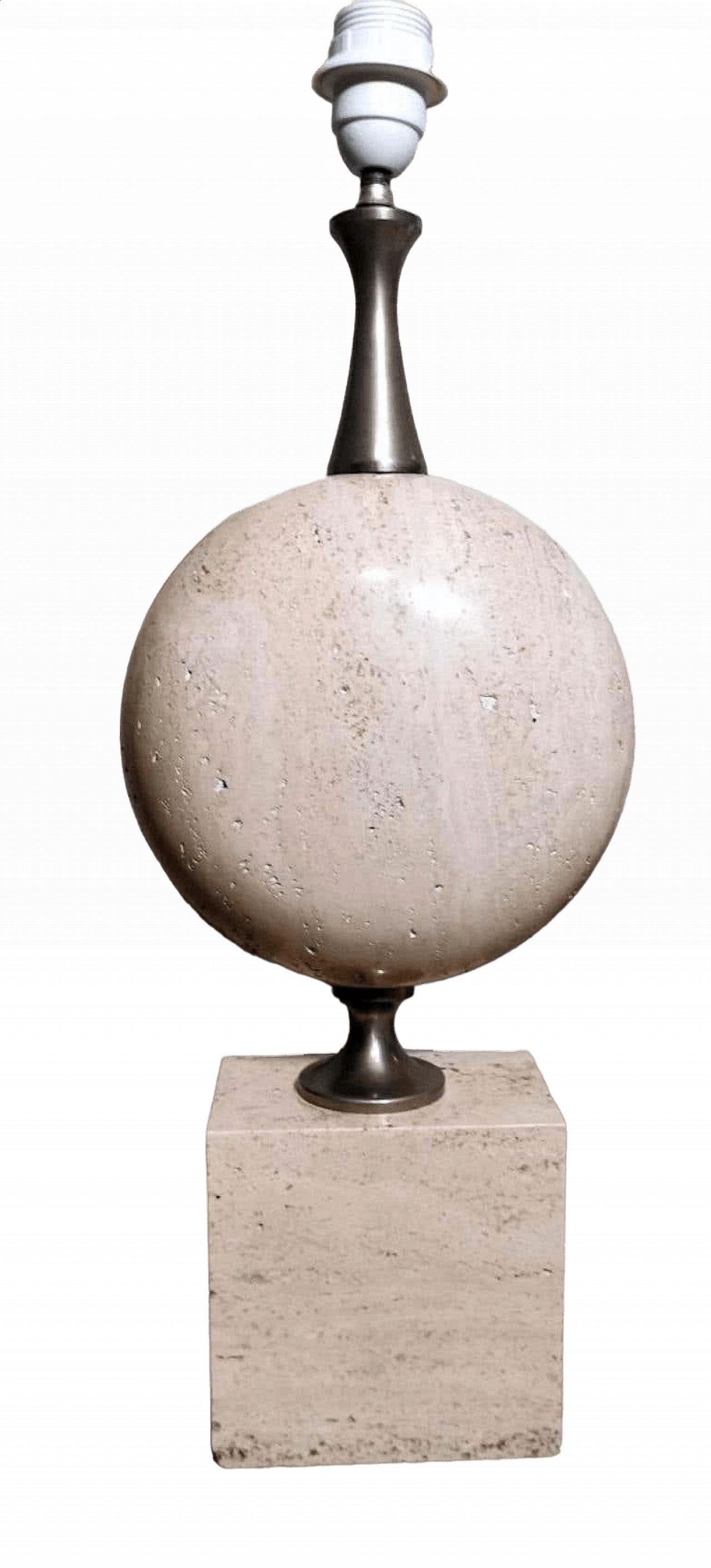Travertine table lamp by Philippe Barbier, 1960s 20