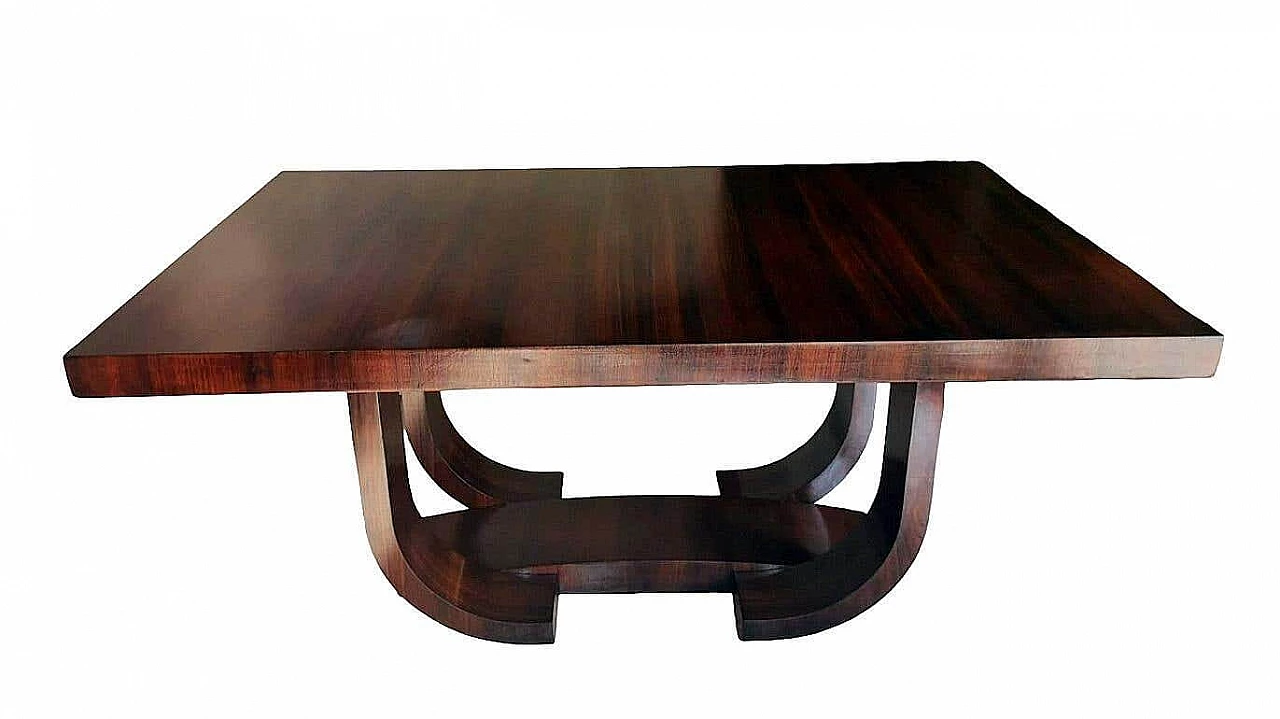 Art Deco extending dining table in sapele wood, 1930s 1
