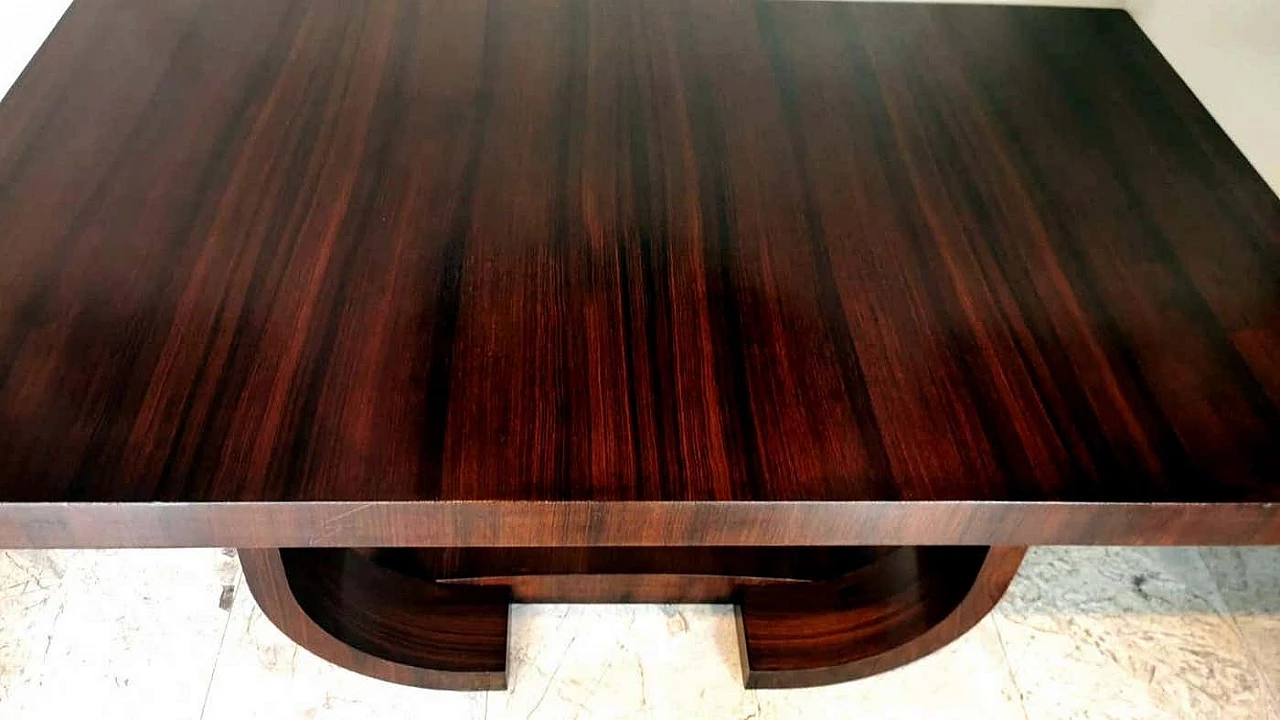 Art Deco extending dining table in sapele wood, 1930s 4