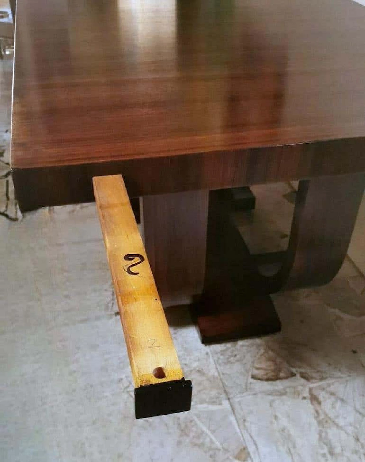 Art Deco extending dining table in sapele wood, 1930s 11