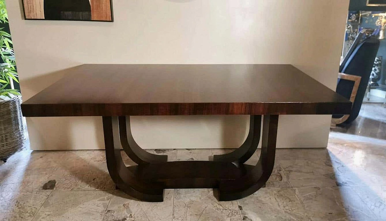 Art Deco extending dining table in sapele wood, 1930s 15