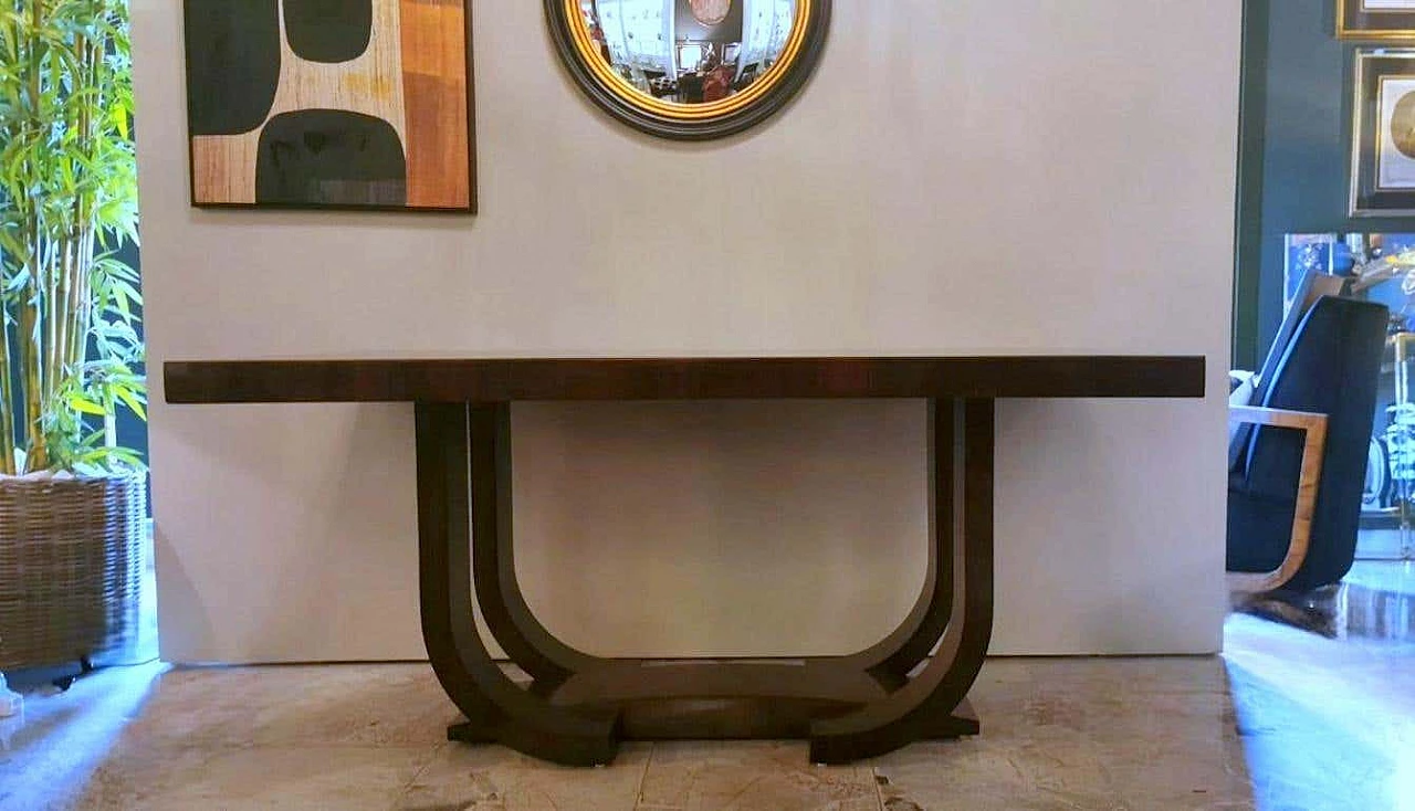 Art Deco extending dining table in sapele wood, 1930s 16