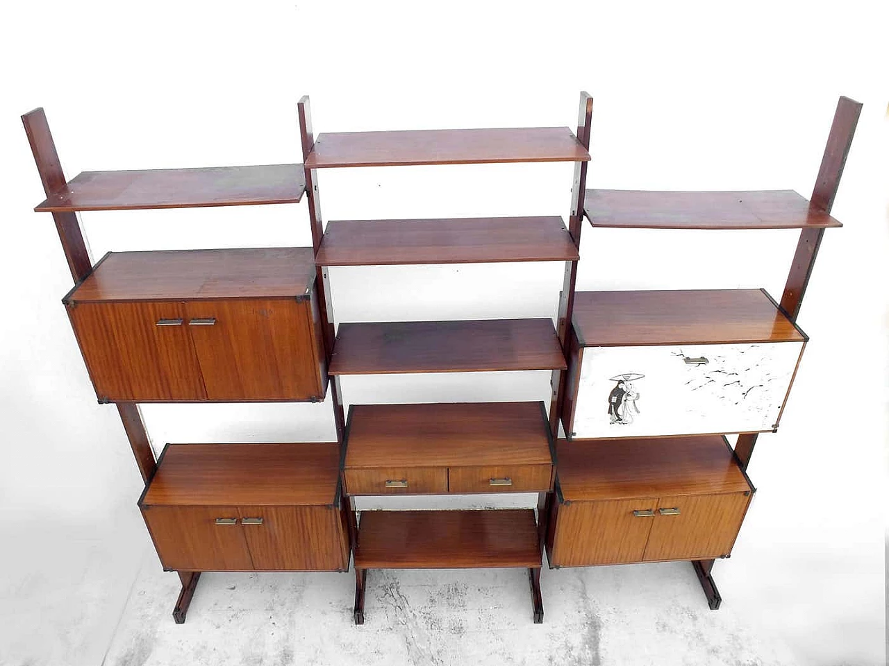 RB Italia teak bookcase, 1950s 12