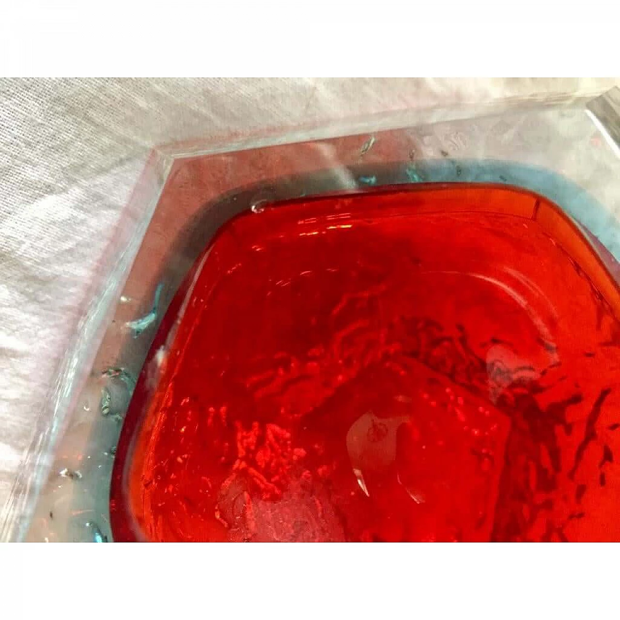 Posacenere in vetro di Murano sommerso di Alessandro Mandruzzato, anni '80 1