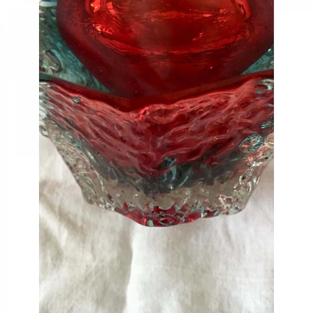 Posacenere in vetro di Murano sommerso di Alessandro Mandruzzato, anni '80 4