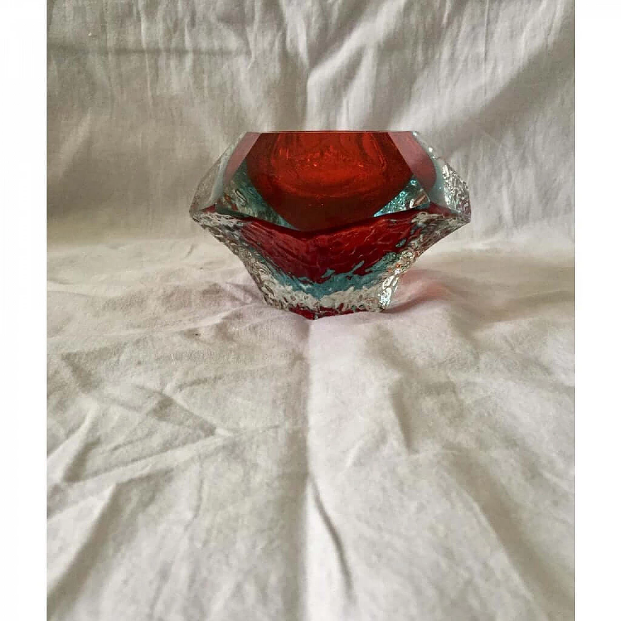 Posacenere in vetro di Murano sommerso di Alessandro Mandruzzato, anni '80 7