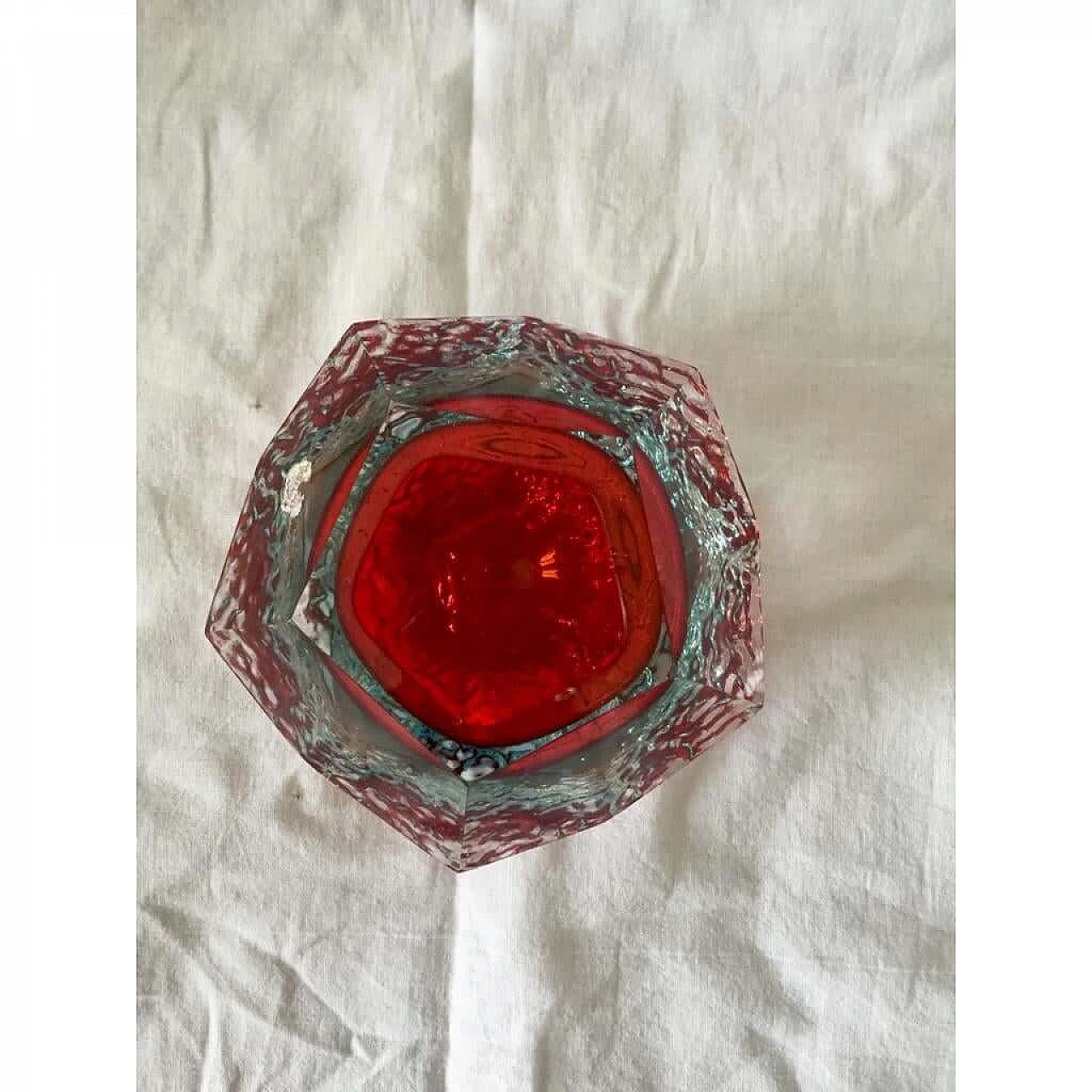 Posacenere in vetro di Murano sommerso di Alessandro Mandruzzato, anni '80 8