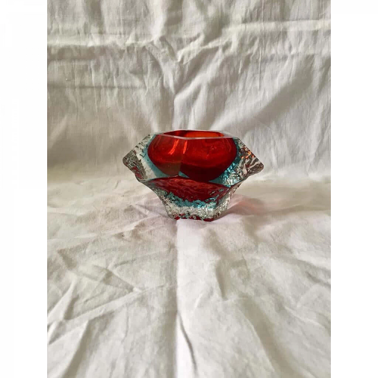 Posacenere in vetro di Murano sommerso di Alessandro Mandruzzato, anni '80 9