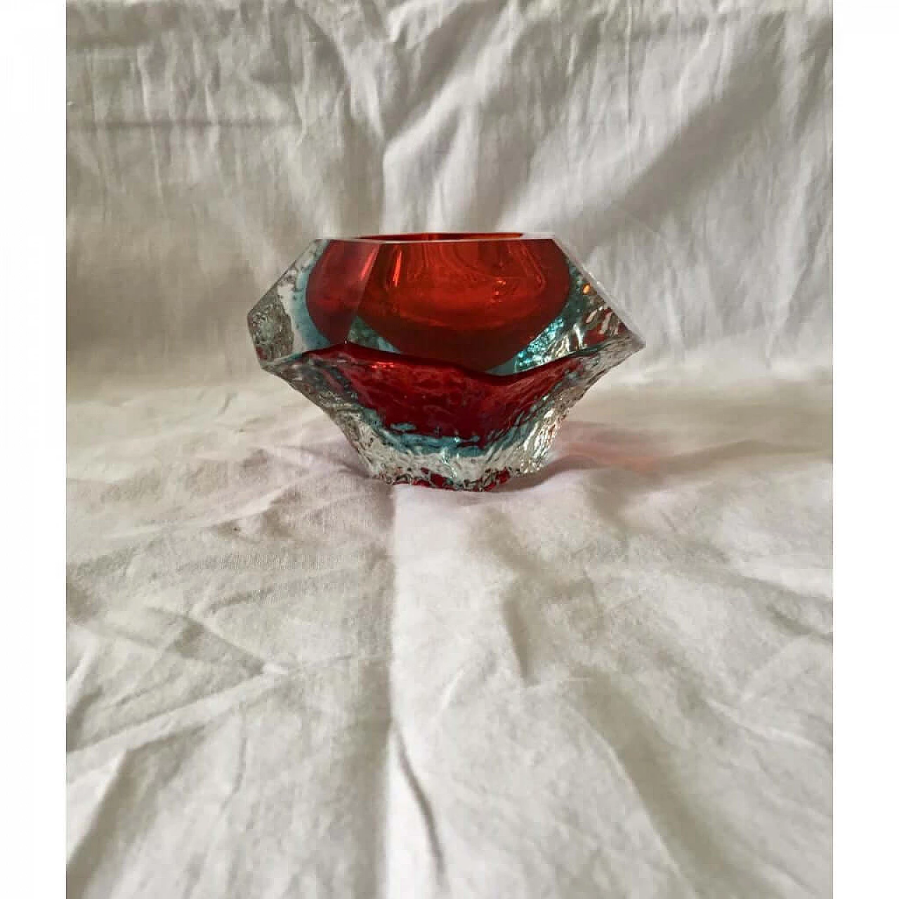 Posacenere in vetro di Murano sommerso di Alessandro Mandruzzato, anni '80 11