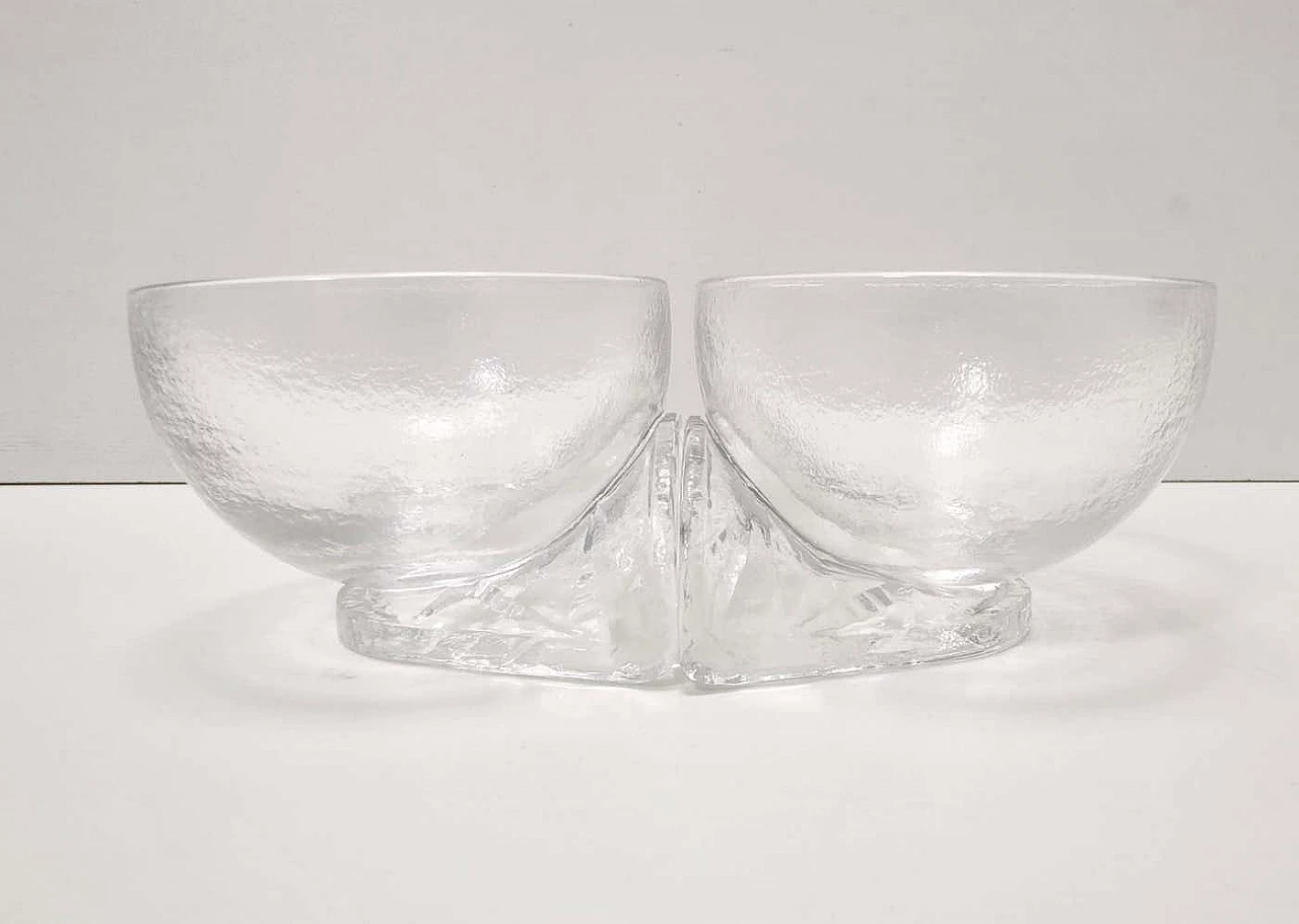 7 Crystal serving bowls by Taddei Sestini for Kristall Krisla, 1970s 4