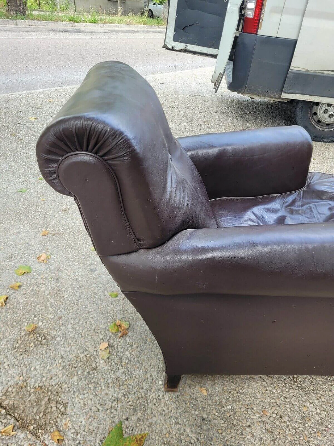 Leather armchair by Poltrona Frau, 1940s 3