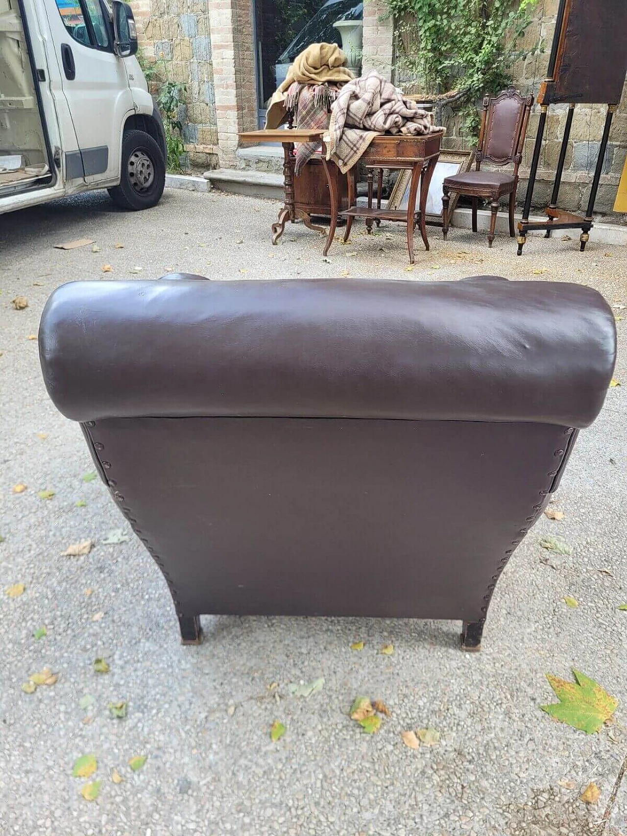 Poltrona in pelle di Poltrona Frau, anni '40 4