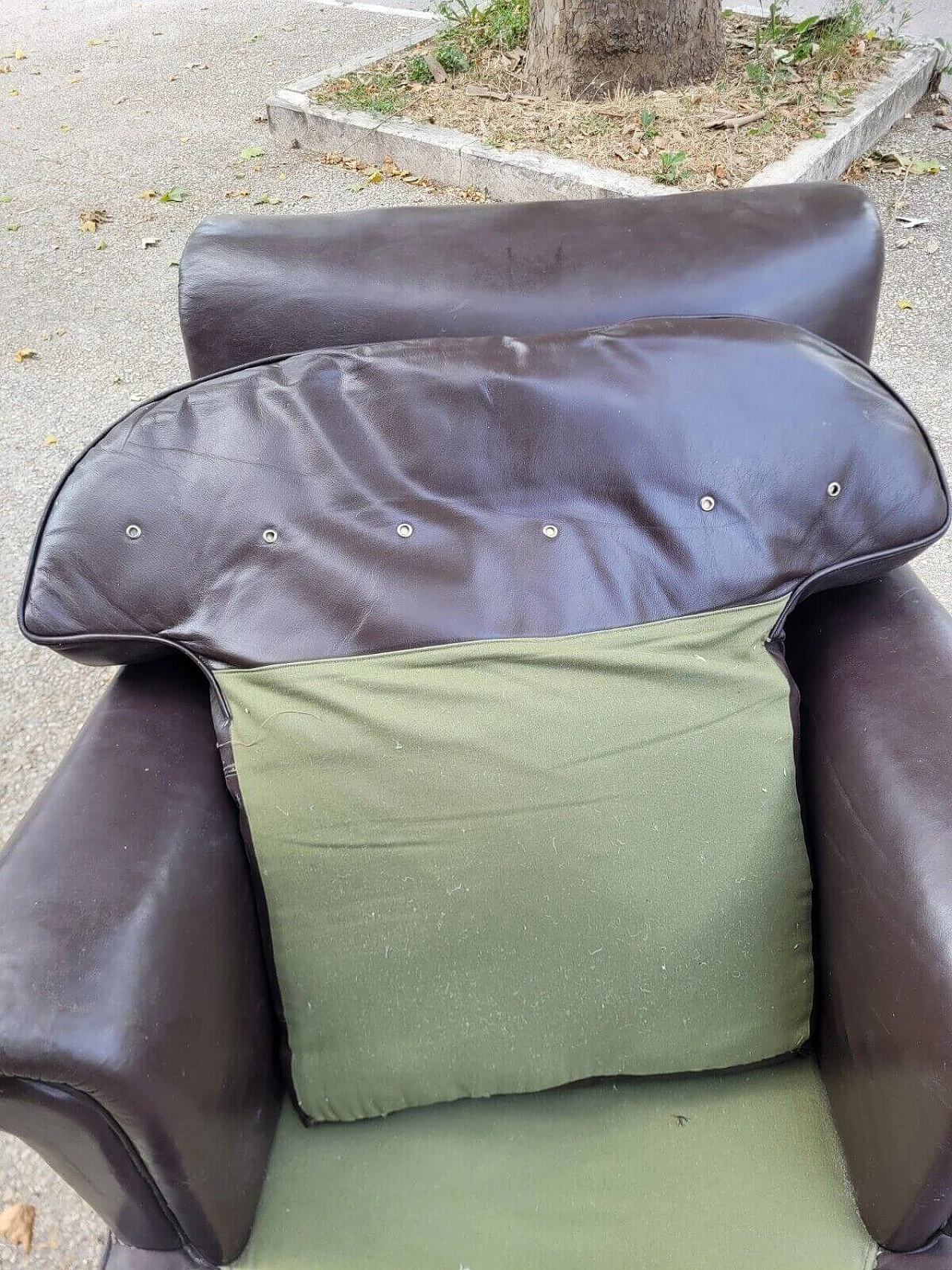 Poltrona in pelle di Poltrona Frau, anni '40 6