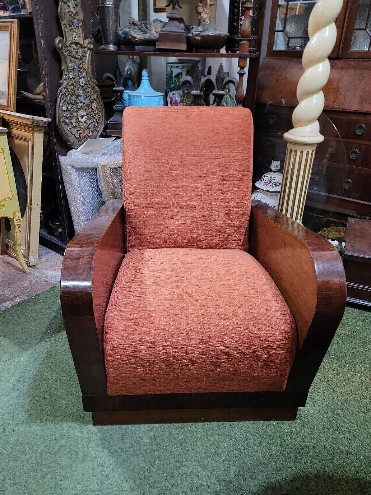 Art Deco rosewood armchair, 1930s 2