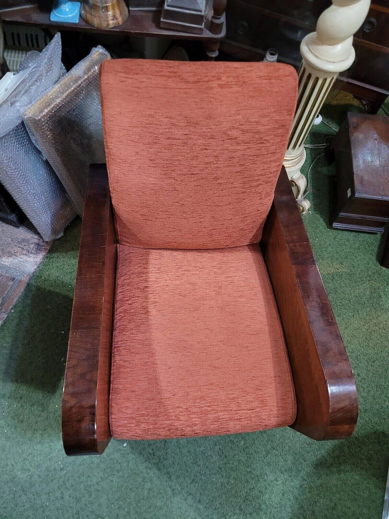 Art Deco rosewood armchair, 1930s 3