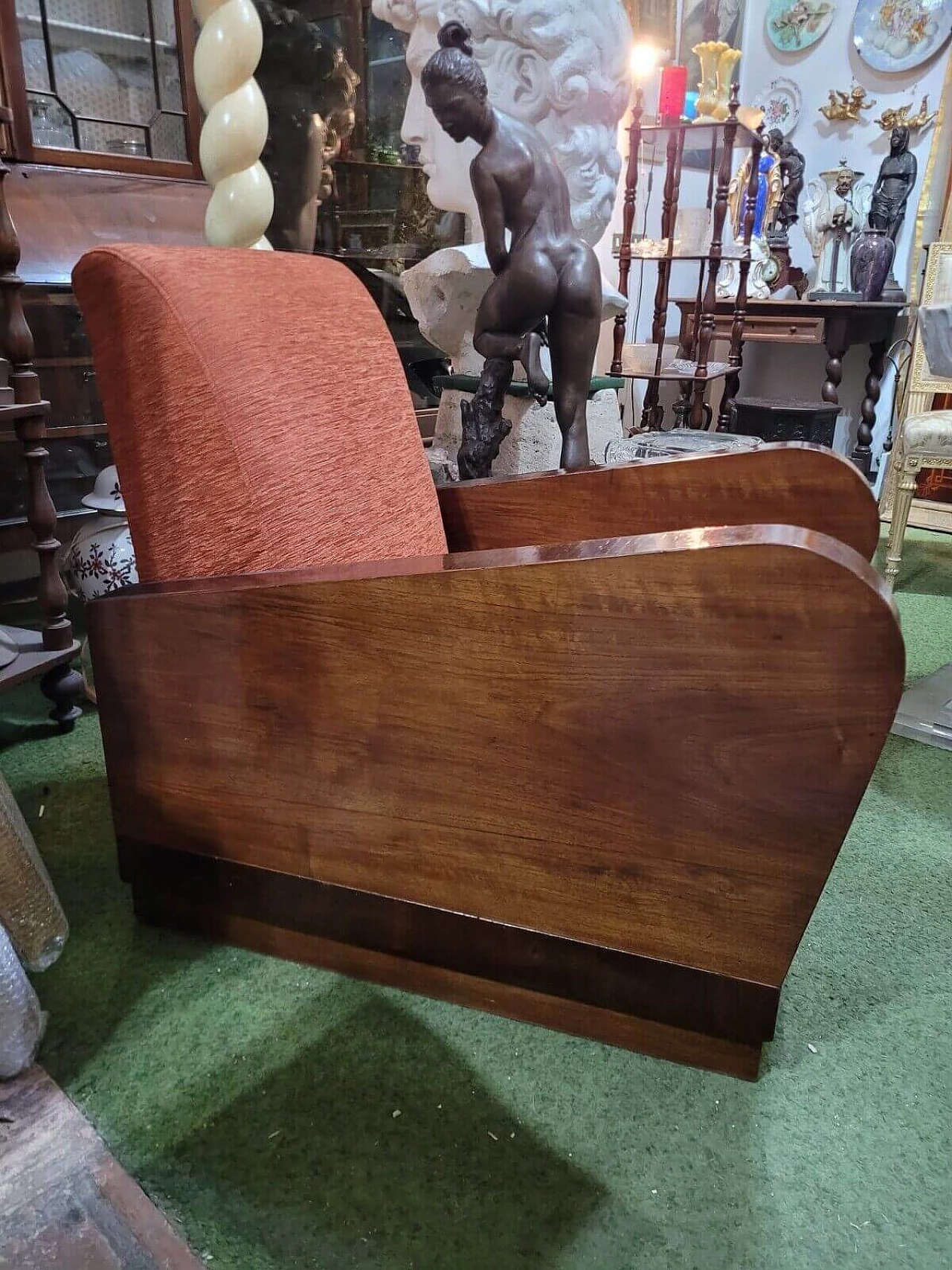 Art Deco rosewood armchair, 1930s 6