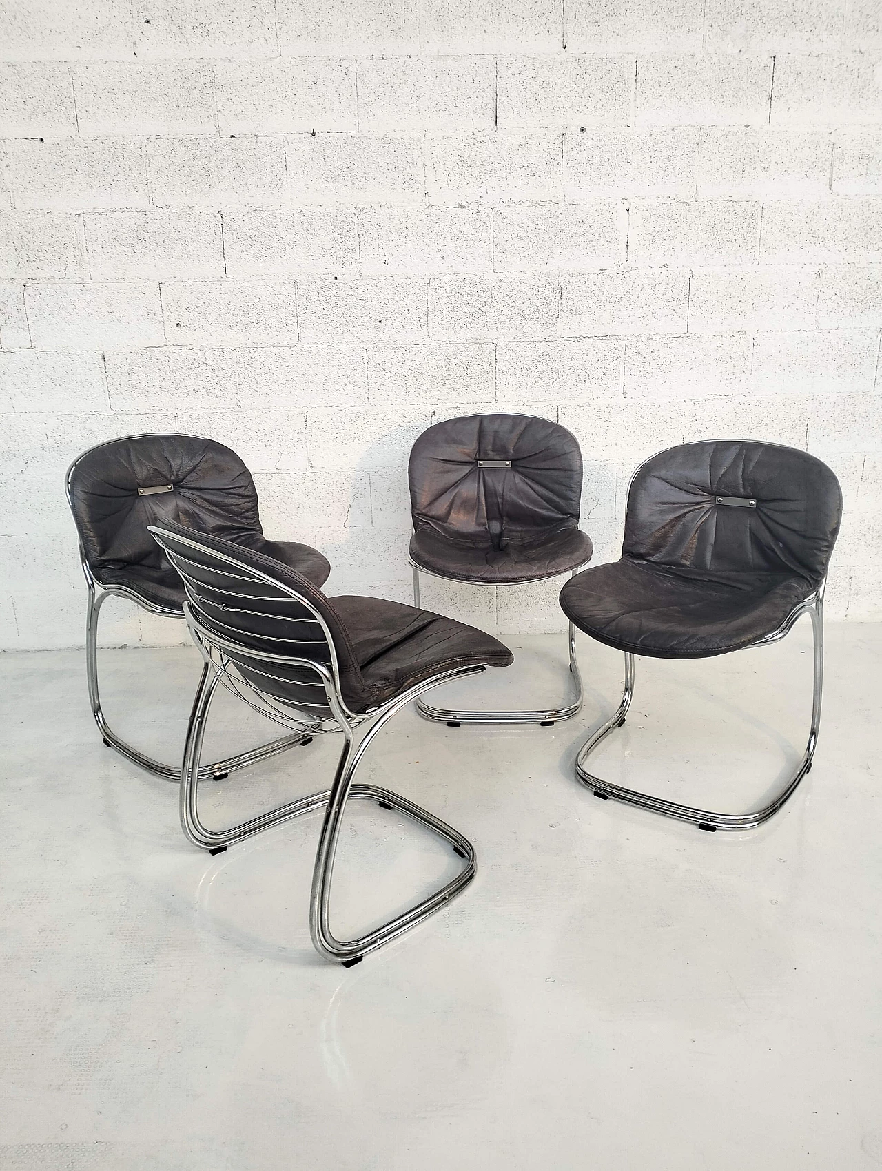 4 Sabrina chairs by Gastone Rinaldi for Rima, 1970s 5