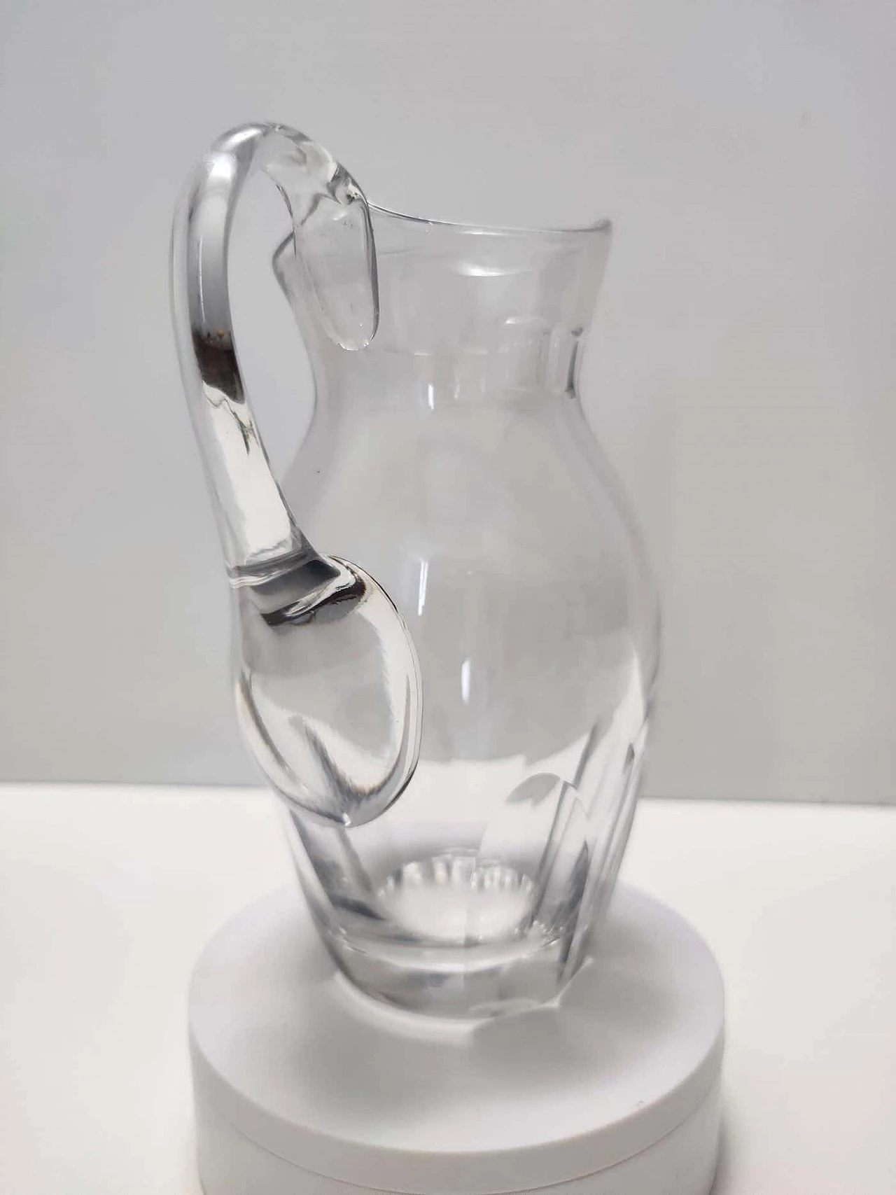 Brocca in cristallo trasparente attribuibile a Baccarat, anni '60 7