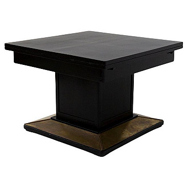 Extending dining table by Josef Hoffmann in wood and brass, 20th century