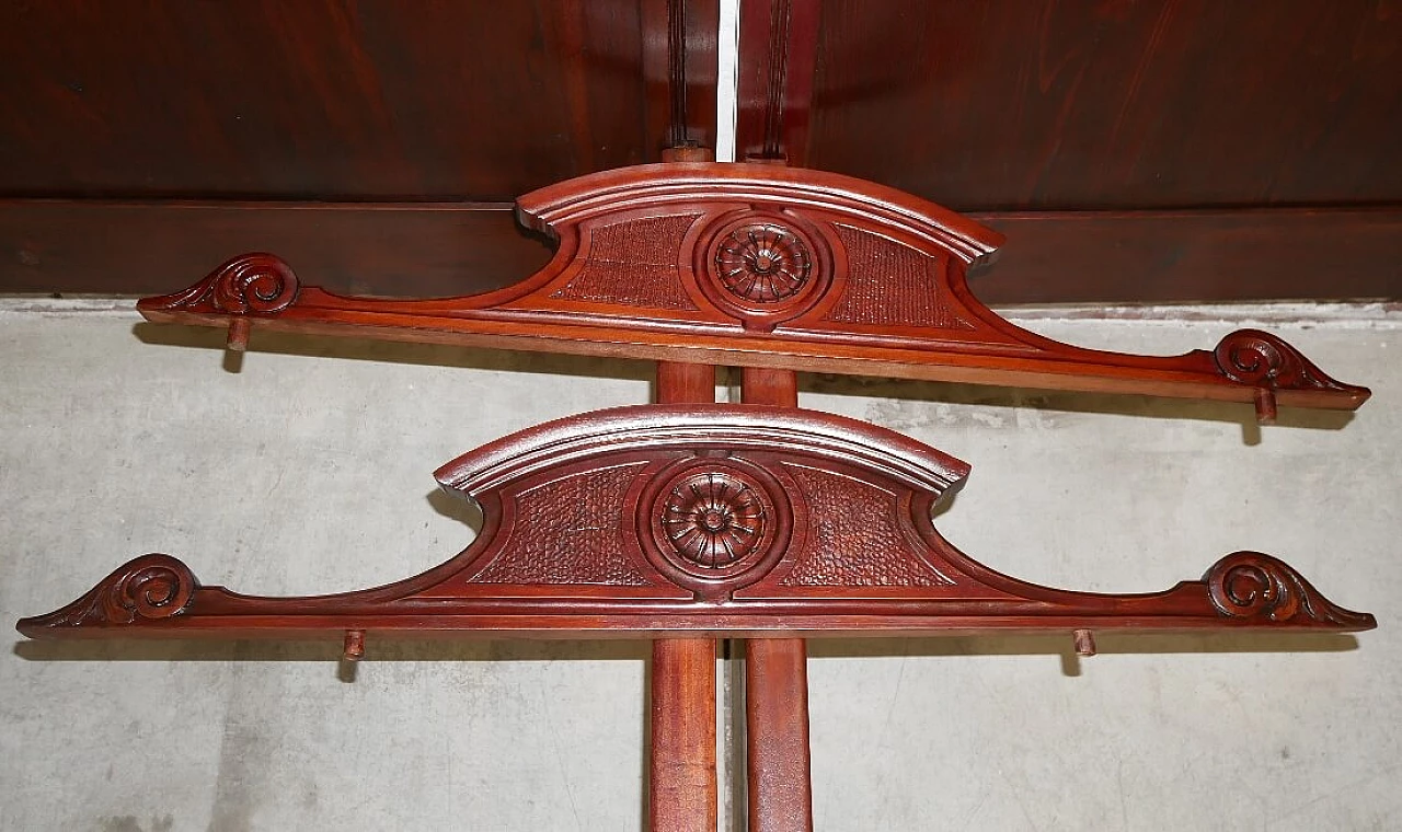 Carved wooden double bed, 1920s 9