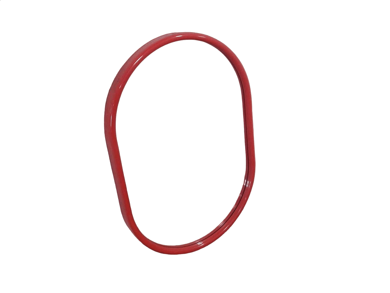 Specchio con cornice in plastica rossa, anni '70 10